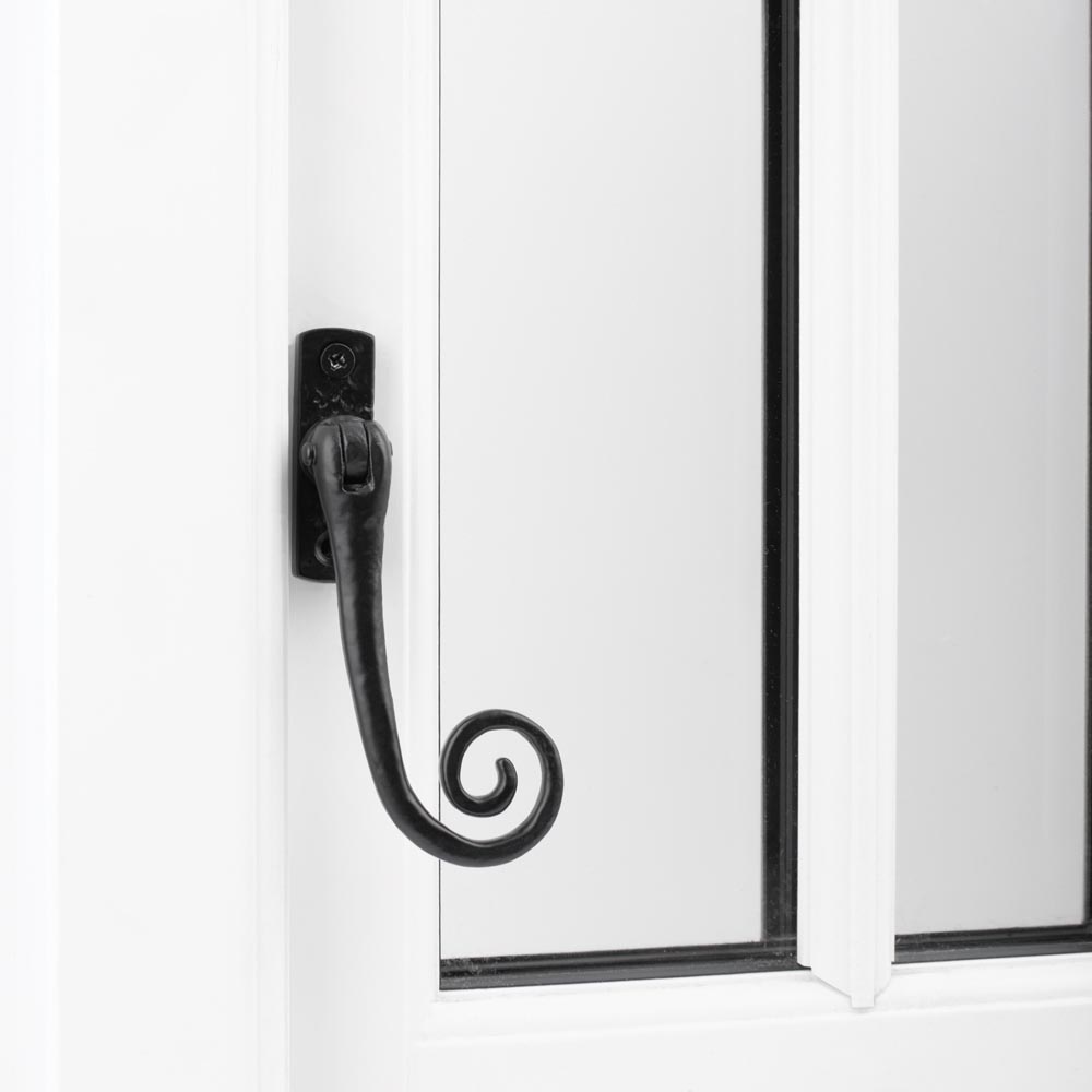 Devoran Monkey Tail Espag Window Handle - Black (Right-Hand)